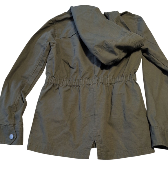 Gap Kids Army Green Hooded Jacket Size XL - Picture 3 of 3